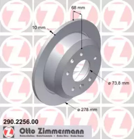 Тормозной диск (ZIMMERMANN: 290.2256.00)