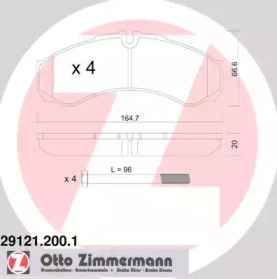 Комплект тормозных колодок (ZIMMERMANN: 29121.200.1)