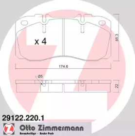 Комплект тормозных колодок (ZIMMERMANN: 29122.220.1)