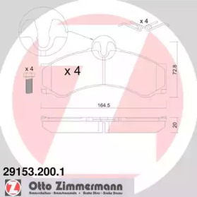 Комплект тормозных колодок (ZIMMERMANN: 29153.200.1)