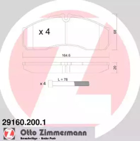 Комплект тормозных колодок (ZIMMERMANN: 29160.200.1)