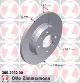 Тормозной диск (ZIMMERMANN: 300.2092.00)