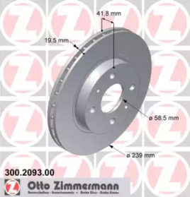 Тормозной диск (ZIMMERMANN: 300.2093.00)