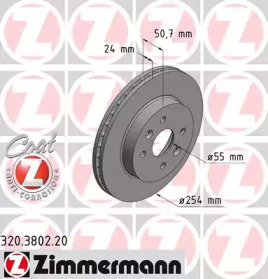 Тормозной диск (ZIMMERMANN: 320.3802.20)