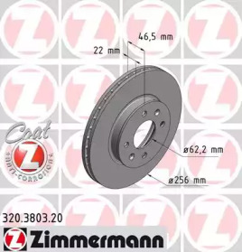 Тормозной диск (ZIMMERMANN: 320.3803.20)