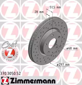 Тормозной диск (ZIMMERMANN: 370.3050.52)