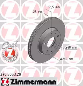 Тормозной диск (ZIMMERMANN: 370.3053.20)