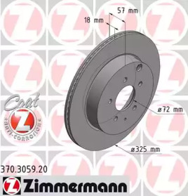 Тормозной диск (ZIMMERMANN: 370.3059.20)