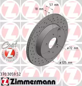 Тормозной диск (ZIMMERMANN: 370.3059.52)