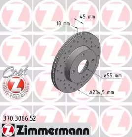 Тормозной диск (ZIMMERMANN: 370.3066.52)