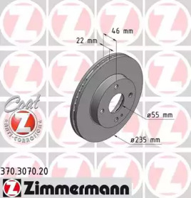 Тормозной диск (ZIMMERMANN: 370.3070.20)