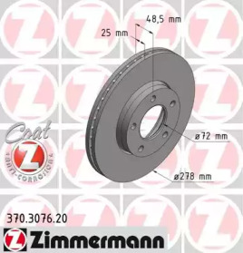 Тормозной диск (ZIMMERMANN: 370.3076.20)