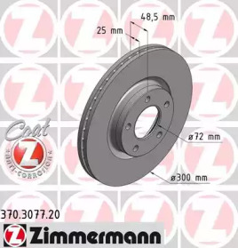 Тормозной диск (ZIMMERMANN: 370.3077.20)