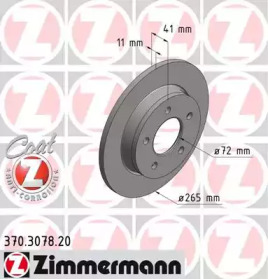 Тормозной диск (ZIMMERMANN: 370.3078.20)