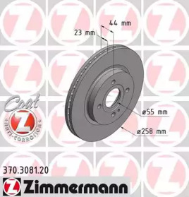 Тормозной диск (ZIMMERMANN: 370.3081.20)