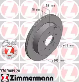 Тормозной диск (ZIMMERMANN: 370.3089.20)