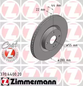 Тормозной диск (ZIMMERMANN: 370.4400.20)