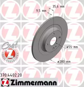 Тормозной диск (ZIMMERMANN: 370.4402.20)