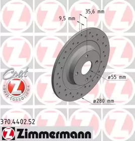 Тормозной диск (ZIMMERMANN: 370.4402.52)