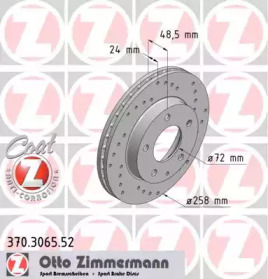 Тормозной диск (ZIMMERMANN: 370.3065.52)