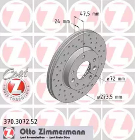 Тормозной диск (ZIMMERMANN: 370.3072.52)