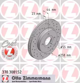 Тормозной диск (ZIMMERMANN: 370.3081.52)