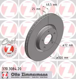 Тормозной диск (ZIMMERMANN: 370.3084.20)