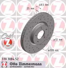 Тормозной диск (ZIMMERMANN: 370.3084.52)