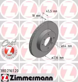 Тормозной диск (ZIMMERMANN: 380.2161.20)