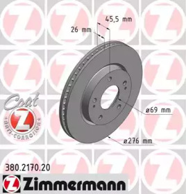 Тормозной диск (ZIMMERMANN: 380.2170.20)