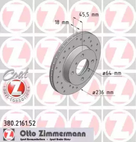 Тормозной диск (ZIMMERMANN: 380.2161.52)