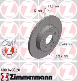 Тормозной диск (ZIMMERMANN: 400.1406.20)