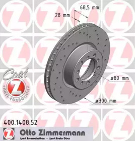 Тормозной диск (ZIMMERMANN: 400.1408.52)