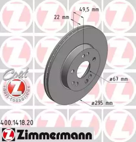 Тормозной диск (ZIMMERMANN: 400.1418.20)