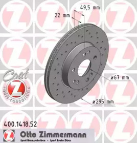 Тормозной диск (ZIMMERMANN: 400.1418.52)