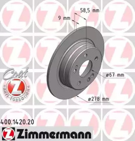 Тормозной диск (ZIMMERMANN: 400.1420.20)