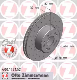 Тормозной диск (ZIMMERMANN: 400.1421.52)