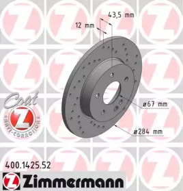 Тормозной диск (ZIMMERMANN: 400.1425.52)