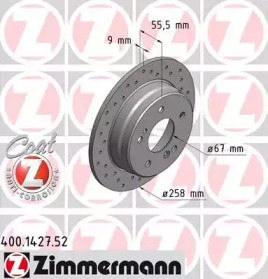 Тормозной диск (ZIMMERMANN: 400.1427.52)