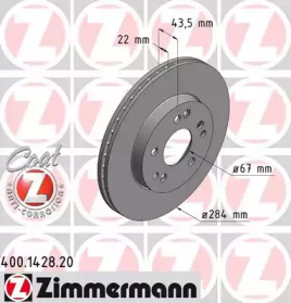 Тормозной диск (ZIMMERMANN: 400.1428.20)