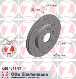 Тормозной диск (ZIMMERMANN: 400.1428.52)