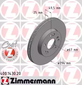 Тормозной диск (ZIMMERMANN: 400.1430.20)