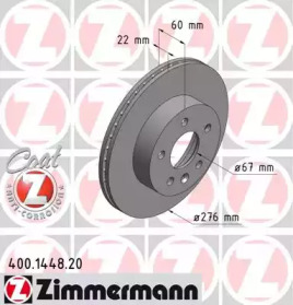 Тормозной диск (ZIMMERMANN: 400.1448.20)