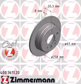 Тормозной диск (ZIMMERMANN: 400.3611.20)