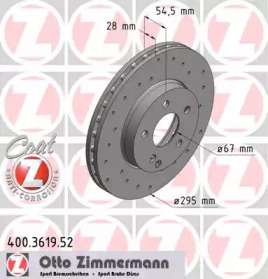 Тормозной диск (ZIMMERMANN: 400.3619.52)