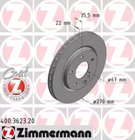 Тормозной диск (ZIMMERMANN: 400.3623.20)