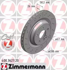 Тормозной диск (ZIMMERMANN: 400.3627.20)