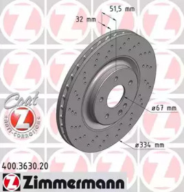 Тормозной диск (ZIMMERMANN: 400.3630.20)