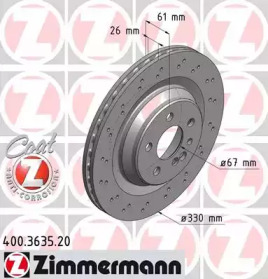 Тормозной диск (ZIMMERMANN: 400.3635.20)