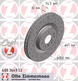 Тормозной диск (ZIMMERMANN: 400.3649.52)